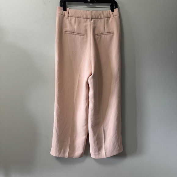 Aritzia Wilfred The Effortless Pant Cropped High Waisted Wide Crepe Pants Sz 8 - Picture 4 of 10